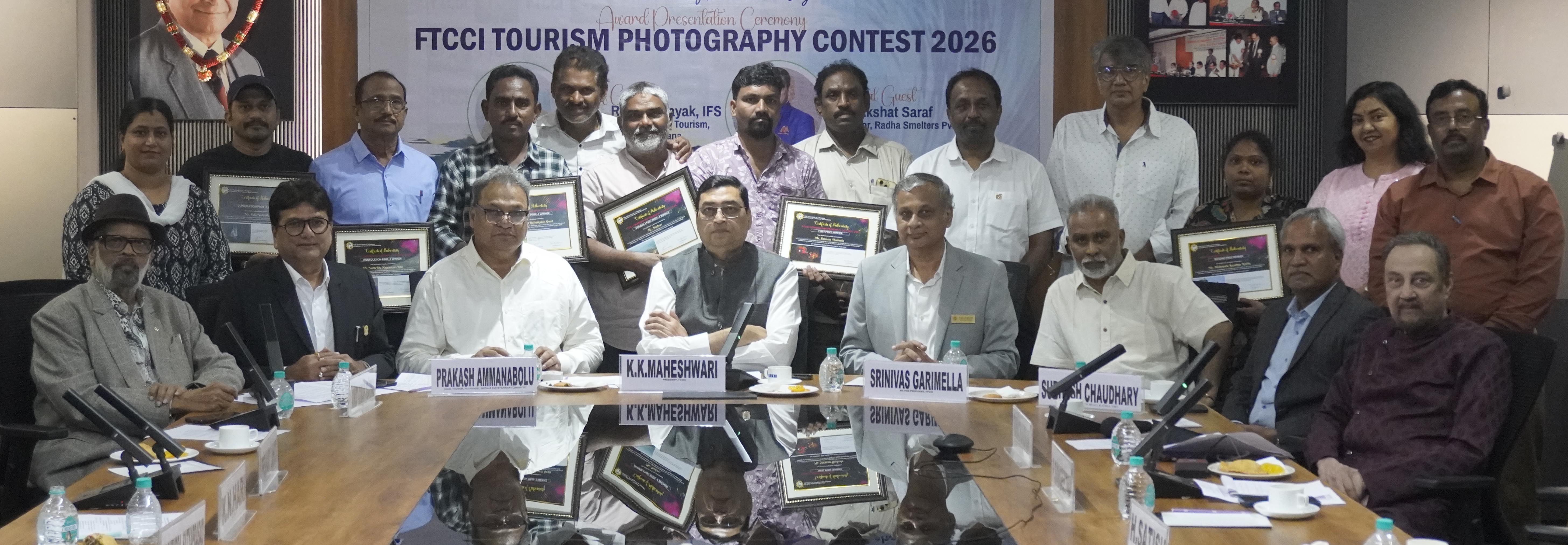 Prizes presented to the winners of FTCCI’s ‘Telangana Through the Lens – 2026’ Photography Contest